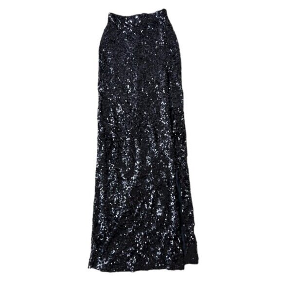 Nookie Smoke Show Skirt in Black Sequin - Picture 1 of 9